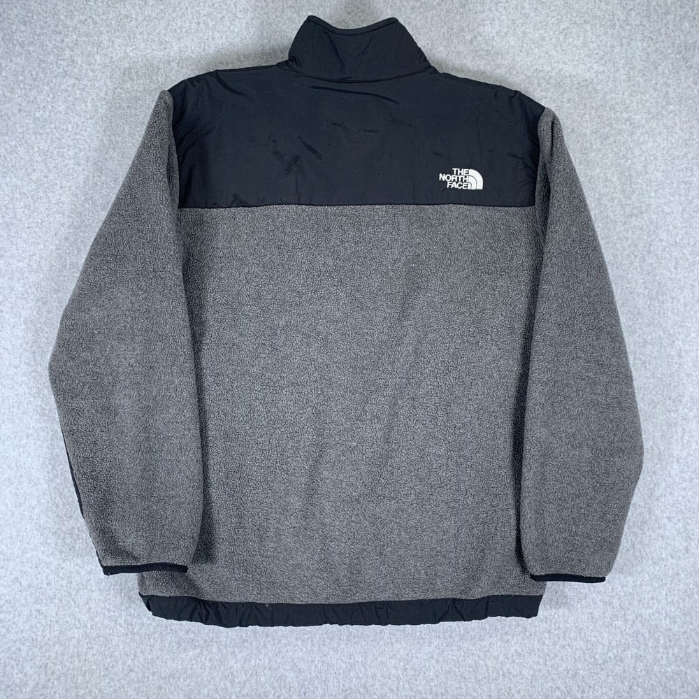 The North Face Denali Fleece Jacket Boys XL Grey Black Polartec Full Zip - Picture 5 of 16